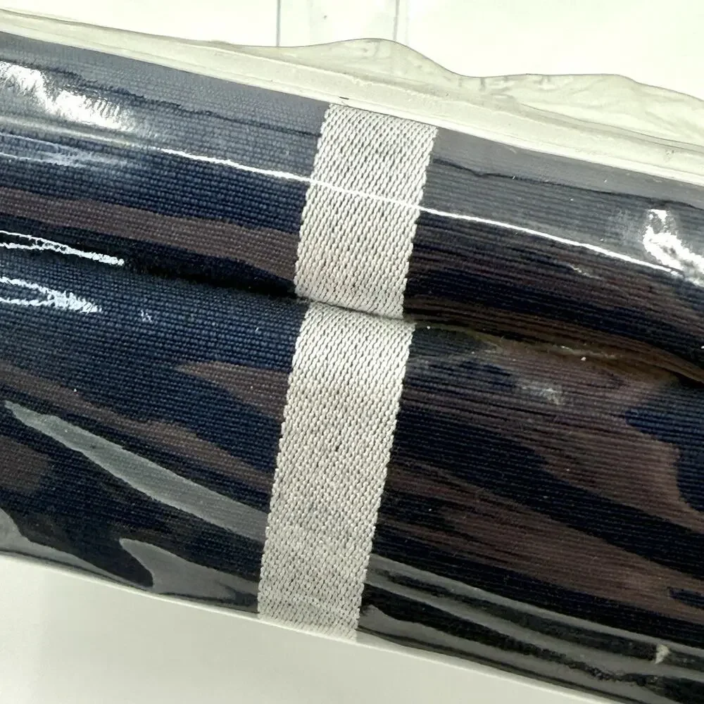 Nautica Henley Stripe Twin Duvet Cover Navy / Gray NIP Coastal Nautical Cabin
